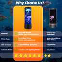 Jellyfish Lamp, 17 Colors Changing Table Lamp with Remote Control, USB Powered Jelly Fish Light Lamp, 4 Lighting Modes Water Lamp Christmas Halloween Gifts for Teen Boys Girls Room Decoration