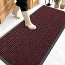OLANLY Front Door Mat Outside Entrance 59x23, Heavy-Duty Rubber Doormat