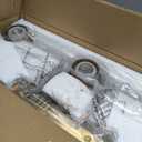 A1A9 3-Light Bathroom Vanity Light, Modern Brushed Gold Wall Lights with Clear Glass Shades, Bathroom Wall Sconce Lamp for Mirror Living Room Bedroom Hallway