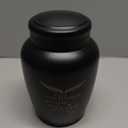 Urns for Ashes Adult Male Female,Large Black Angel Cremation Urn Human Ashes for Women Men,Holds Up to 180 LBS
