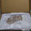 White Lamp Shades, Large Square Lampshades, Top7 x 12.5'' xBottom 9 x 15'' xHigh 9.8 '', Includes 1 Lamp Harp Holder, 2 Adapters, Suitable for Table Lamps and Floor Lamps, Easy Assembly