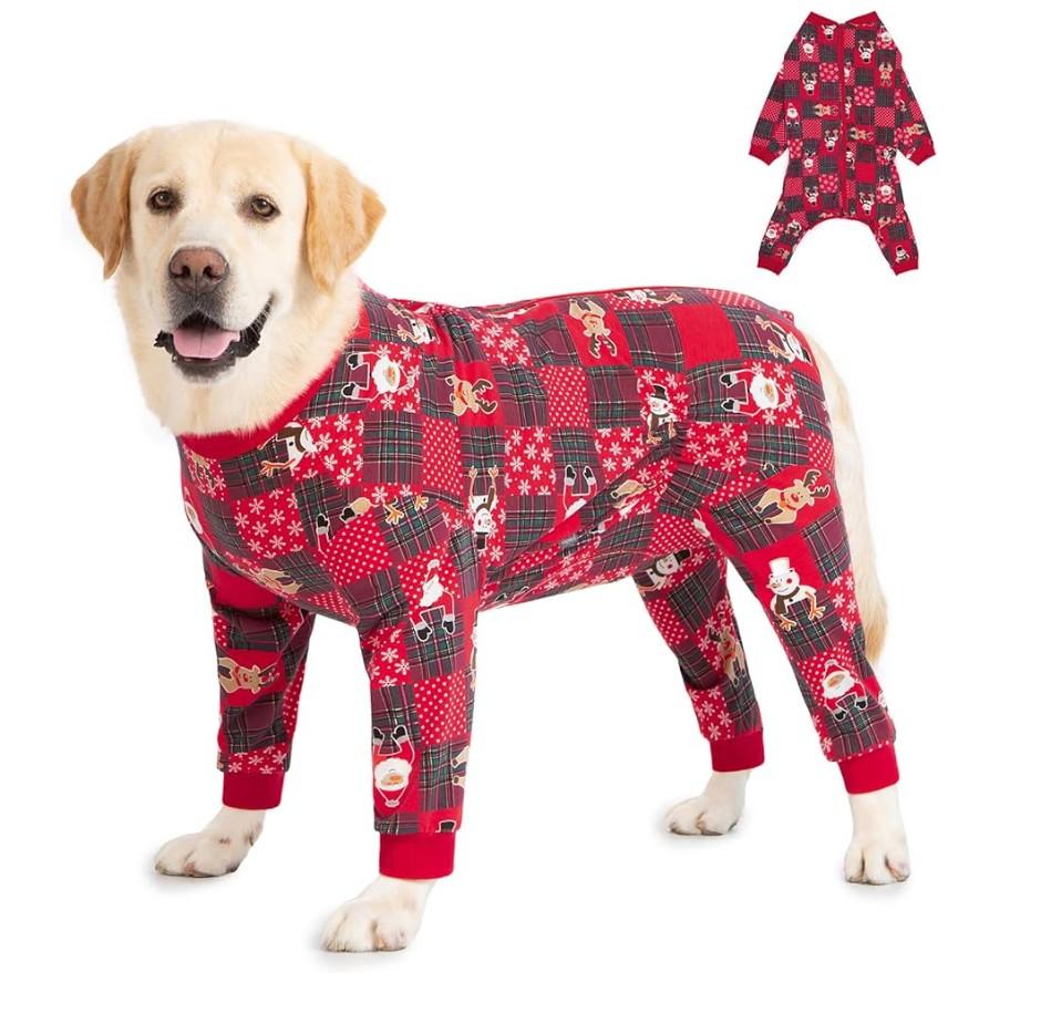 Yeapeeto Dog Onesie Surgery Recovery Suit for Large Medium Bodysuit Dogs Pajamas PJS Full Body for Shedding, Prevent Licking, Wound Protection, Cone Alternative, Size 6XL