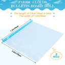 Kolldenn 2 Rolls Clouds Fabric Bulletin Board Roll 4 x 12 ft Bulletin Board Paper Background Extra Large Non Woven Waterproof Roll Fade Resistant for DIY Craft Drawing Painting Classroom Decor, Clouds Style