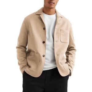 WZIKAI Men's Casual Sport Coat Jacket Regular Fit Lightweight Suit Jacket for Men Khaki XL