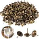 Keadic 250Pcs [ 5/8" in Diameter ] Antique Upholstery Tacks Furniture Nails Pins Assortment Kit for Upholstered Furniture Cork Board or DIY Projects - Bronze