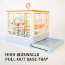 Birdcage Sea Salt Blue, Bird Habitat Cage Bird House with Perch for Home Garden Placement