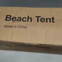Hqeeun Beach Cabana, 8'X 8' Beach Canopy Tent Sun Shade, UPF 50+ Protection Silver-Coated Beach Tent Sun Shelter with Sandbags & Side Wall for Family, Portable Beach Shade, Easy Setup, Navy Stripes