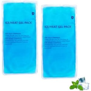 Pack of 2, Gel Ice Packs, Cold Ice Packs for Injuries, Cold Pack Reusable Hot and Cold Pack for Injuries, Pain Relief, Wisdom Teeth, First Aid, Neck, Head, Arms, Legs (Blue(Large 2count))