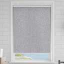 Cordless Roller Shades Blackout Blinds for Windows Room Darkening Rolled Up Shades with Spring System, UV Protection Natural Linen Fabric Window Shades Door Blinds for Home,34" W x 72" H, Heather Grey