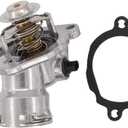 NewYall Engine Coolant Thermostat Housing with Gasket for Mercedes CL550 2007-2010, E550 2007-2011, G550 2009-2015, GL450 2007-2012, GL550 2008-2012, ML550 2008-2011, S550 2007-2011, SL550 2007-2012