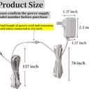 Plug-in Charger for Motorized Blinds ST30 and R28 Roller Shutter Motors Compatible with 90206728-Hour Charge ULlisted13V Output with 137-Inch Extension Cable