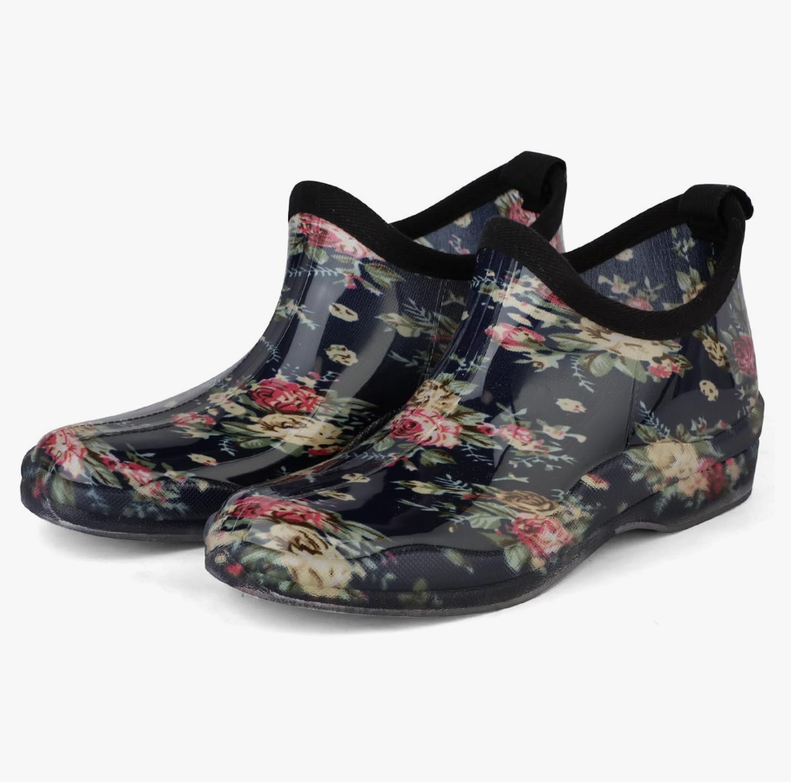 DaeRainy Womens Rain Boots Ankle Waterproof Garden Rainboot 10