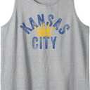 Kansas city Vintage Kc Blue & Yellow Cool Kansas City Locals Tank Top Grey large