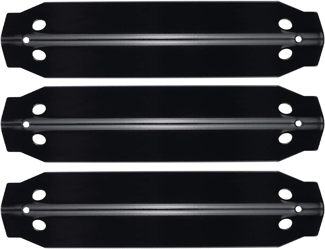 Hisencn Grill Heat Plates for Dyna Glo 3-Burner Grill Replacement Parts, for Dyna-Glo DGC310CNP-D, DGC310RNP-D, DGC310BNP-D Grill Models, Porcelain-Enameled Steel Heat Shield Tent Parts, 3 Pack