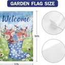 Welcome Garden Flag 12x18 Double sided Patriotic Garden Decoration | Vivid double-sided patriotic garden flag with star rain boots & daisies. Waterproof polyester, 12x18in, fits all poles.