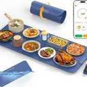 Food Warming Mat Extra Large 37"x15" with APP Control, Electric Warming Tray Adjustable Temp 99 Hour Timer Dishwasher Safe, Warming Mat for Food, Roll Up Portable Food Warmers for Parties Buffet