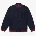 Tommy Hilfiger Men's Adaptive Varsity Jacket, Desert Sky, Size: Medium