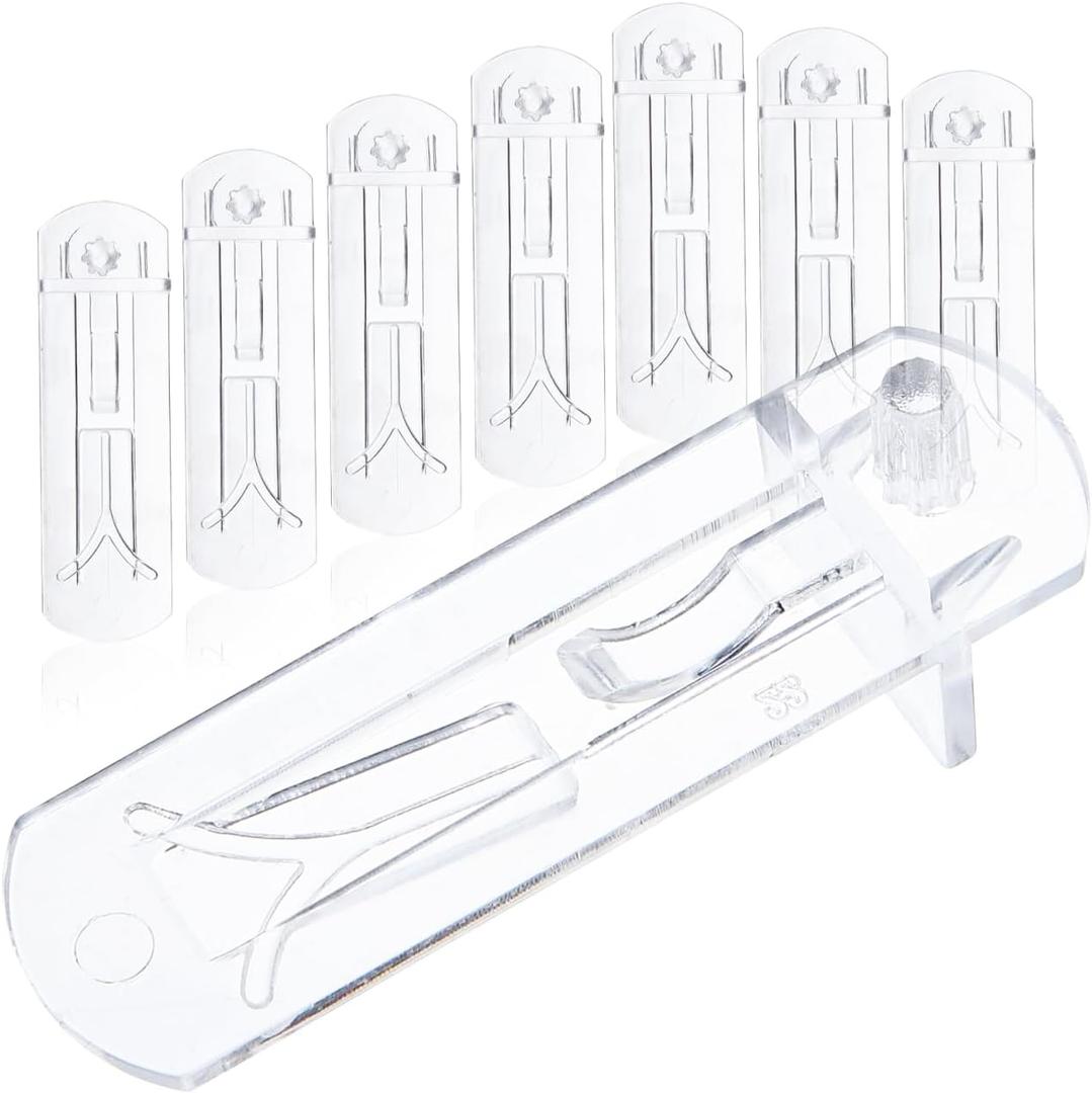 20pcs Plastic Locking Shelf Support Pegs, 8mm Shelf Pins, Self-Locking Bracket Clips, Clear Shelf Pegs for Kitchen Cabinet Furniture Book Shelves, 8mm Peg x 5/8" Thick Shelves