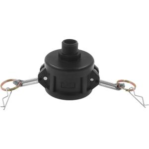 TTZEZE IBC Tote Fittings,275 330 Gallon Tank Drain Adapter,Ibc Tote Adapter for Ton Barrel Fittings and Garden Joints,2 Inch Tote Lock Garden Hose Camlock Garden Water Hose (1Black,Female Thread