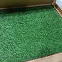 Dog Grass Pad with Tray, 23''X17'' Small Artificial Turf Grass Potty, Reusable Puppy Pee Pads for Dogs, Portable Dog Litter Box for Indoor/Outdoor Potty Training Toilet