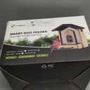 TT Nature Bird Feeder with Camera, Upgraded 1.5L Smart Bird Feeder with AI Identify for 10000+, Auto Capture & Real-time Notifications, Ideal Gift for Christmas (Wooden Roof)