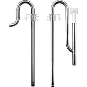 Metal Lily Pipe Surface Skimmer Steel Stainless Inflow Outflow for Aquarium Planted Tank (17mm for 16/22mm (5/8'') Tube)