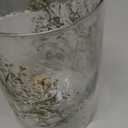 Creative Co-Op Tall Reclaimed Glass Votive Holder with Natural Botanicals, Clear