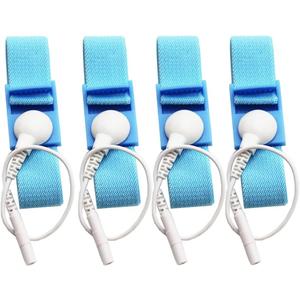 Adjustable Estim Wrist Strap Components 4pcs Blue Stim Loops 4pcs White Wires