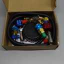 Lichamp R1234yf Refrigerant Recharge Kit, AC R134a 1234yf Gauge Set Include Adapters and Can Taps, B201