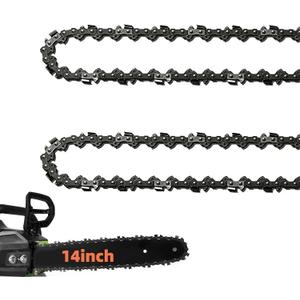 2 Pack 14 Inch Chainsaw Chain 52 Drive Links, .050" Gauge, 3/8" LP pitch, 14-Inch Replacement Chainsaw Chains Fits Craftsman, Echo, Poulan, Ryobi, Worx and More