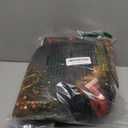 Chrainy 4Pcs Christmas Tree Shower Curtain Sets 4Pcs Boxes Fireplace Bathroom Set Holiday Decor with Non-Slip Rugs Bath U-Shaped Mat Toilet Lid Cover with 12 Hooks (Brown)