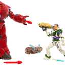 Mattel Disney Pixar Lightyear Set with 3 Action Figures, Space Rangers vs Robots Clash Pack with Buzz Lightyear, Izzy Hawthorne & Zyclops, 5-inch Scale