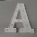 Pooqla LED Marquee Letter Lights Sign, Light Up Alphabet Letter for Home Party Wedding Decoration A (Letter A, Warm White)