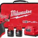 M12 Fuel 12V 1/4" Lithium-ion Cordless Impact Driver Kit - with 2 Batteries, Charger, and Tool Case (Chrome)