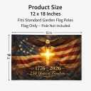 US 250 Flag 250th Anniversary US Double Sided 3-Ply Outdoor Flag, We The People 1776-2026 Patriotic Yard & House Banner for 4th of July (5, 4X6)