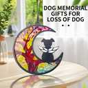 Dog Memorial Gifts for Loss of a Pet, with Angel Silhouette Suncatcher & Crescent Moon - Sympathy Gift for Grieving Dog Lovers(Tree of Life)
