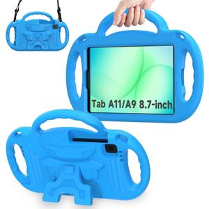 AVAWO Kids Case for Samsung Galaxy Tab A11 8.7 Inch 2026/A9 8.7 2023, with Strap, Shockproof Lightweight Handle Stand 2026 (SM-X130/X133/X135)/2023(SM-X110/X115/X117), Blue