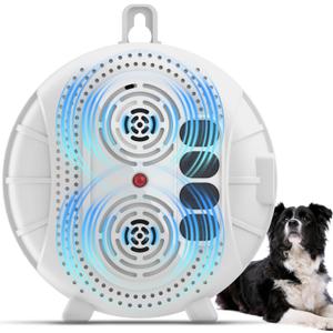 Anti Barking Device for Dogs, Rechargeable Ultrasonic Bark Box with 3 Modes, Dog Bark Deterrent Device Up to 35Ft Range, Dog Barking Silencer for Indoor and Outdoor Use (White)