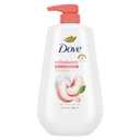 Dove Body Wash Rebalance White Peach & Rice Milk For 24hr Lotion-Soft Skin Moisturizing Skin Cleanser with No Sulfates No Parabens 30.6 oz