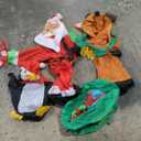 7FT Christmas Inflatables Outdoor Decorations, Blow Up Yard Decorations with Santa Claus Penguins Reindeer and Gift Bag Inflatable with LED Lights for Indoor Outdoor Yard Garden Decor