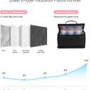 Nuliie Wearable Breast Pump Bag with Cooler Compartment, Double Layer Pumping Bag with Ice Pack, Breast Milk Cooler Travel Bag with Waterproof Mat, Fits 6 Baby Bottles up to 10 oz, Grey
