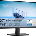 Dell 27 Monitor SE2725HM, FHD, IPS, 100Hz, Eye Comfort, Anti-Glare HDMI, VGA, 5ms Response, 250 Nit Brightness, 72% NTSC, Tilt Adjust, ENERGY STAR Certified, Size: SE2725HM