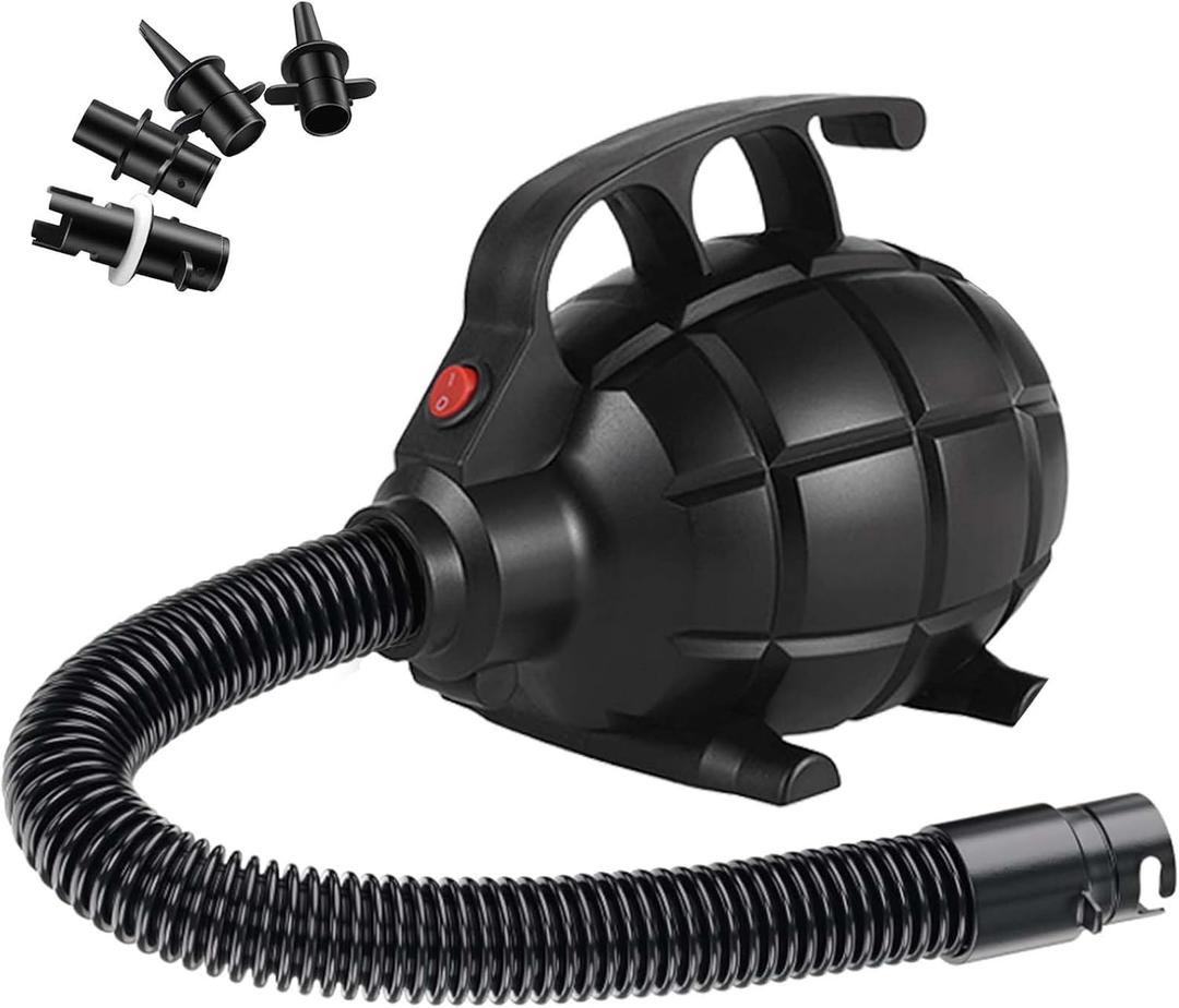 Electric Air pump for Inflatable Tumble Track Gymnastics Mat, Air Roller Barrel, Swimming Ring, Bed, Pool Toy, Inflatables Raft Boat Electric Pump with 4 Nozzles AC 110-120V500W