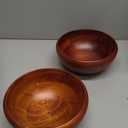 AIDEA Acacia Wooden Serving Bowls, 7 Inch Set of 4 for Salad, Soup, Noodle and More