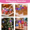 Twist Tie Bow for Wrapping Gift 3.5" 30Pcs Premade Satin Ribbon Bow Decorations for Crafts Treat Bag Wedding Bridal Shower Christmas Tree Party Favors Decor Accessories (Purple, Rose Red, Royal)