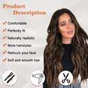 Nayoo 26 Inch Long Curly Middle Part Synthetic Heat Resistant Fiber Wig for Women - Daily Use Party Wig in Dark Brown