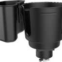 1001 Multi-Functional Kayak Cup Holder with Tool Storage Box, Track Mount Non-Slip Design, Durable Lure Holding Tool Storage Boat Cup Holder Gear Organizer for Kayaking and Fishing, Black