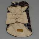 Kuoser Warm Dog Coat, Waterproof Dog Coats for X-Small Dogs, Adjustable Durable Doggie Winter Jacket Reversible Cozy Puppy Cold Weather Apparel from Small to Large Breed, Brown XS