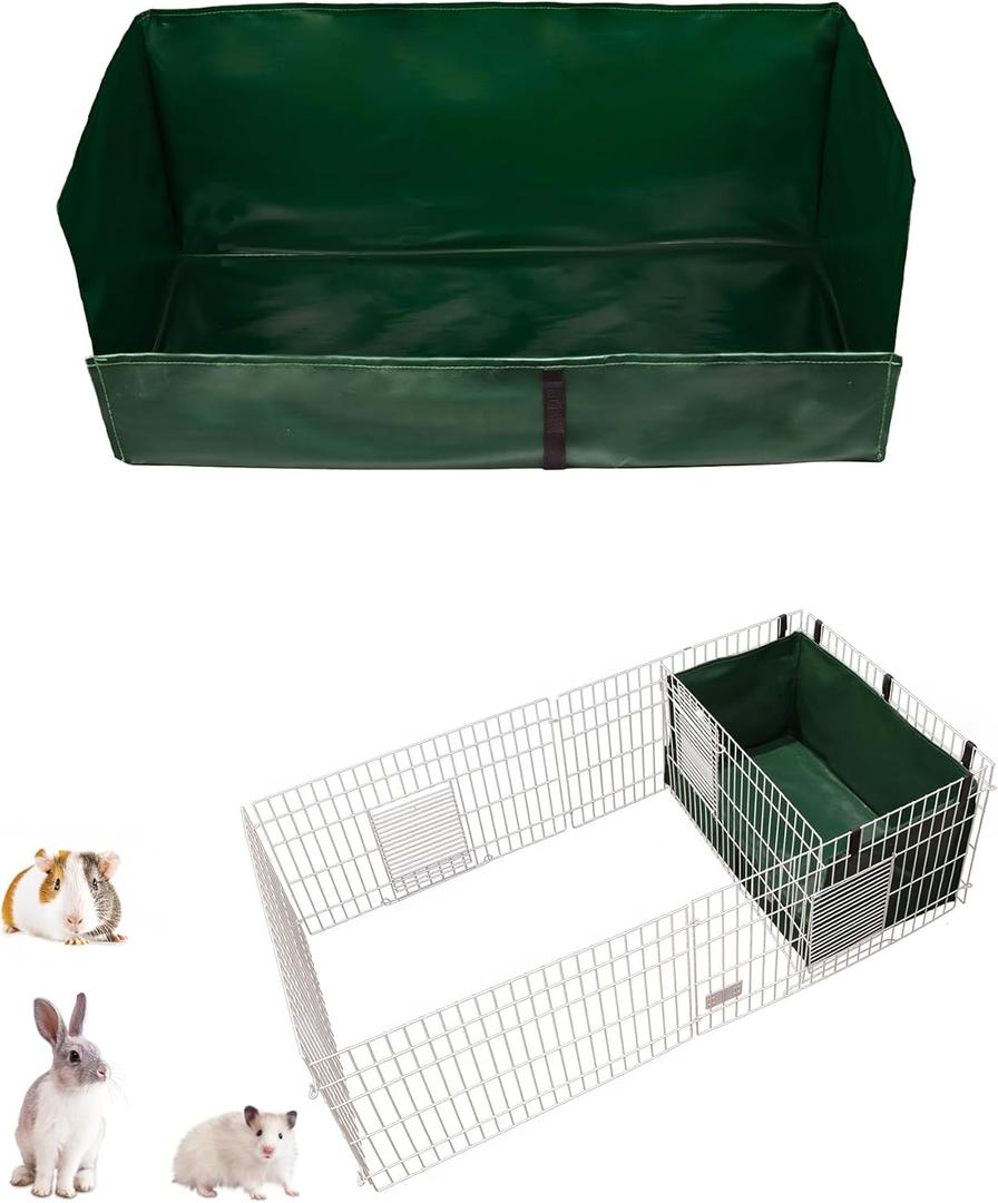 Guinea Pig Cage Liner, for Midwest Cage Kitchen 24"X13" Litter Box & Hay Feedder for Guinea Pig Rabbits Hamsters Hedgehogs Ferrets and Other Small Animals. Green