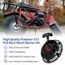 212 Pull Start Recoil Starter Assembly Compatible with Predator 212cc 196cc 6.5HP GX160 Engine Coleman CT200U BT200X Baja MB200 Mini Bike Go Kart Generator Pressure Washer with Pulley Cup
